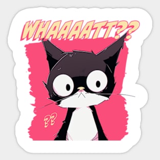 Oblivious Funny Cat Sticker